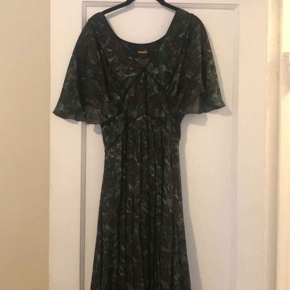 Rebecca Minkoff Charlotte Liberty Green Silk Gown